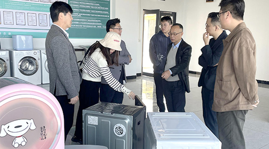 再續(xù)前緣！客戶遠道而來到訪金環(huán)電器洽談滾筒干衣機合作