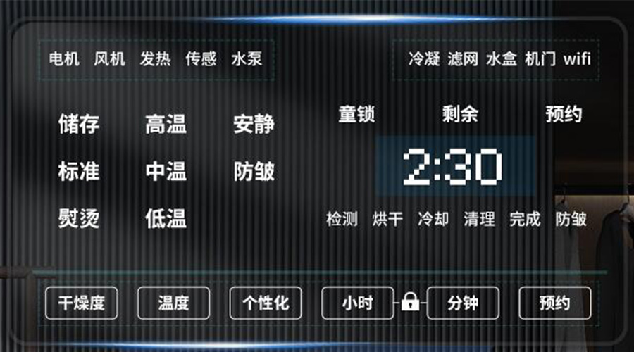 冷凝衣物烘干機擁有獨立大屏，實現(xiàn)智能快速烘干！