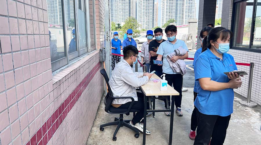 迅速防疫！金環(huán)電器積極配合醫(yī)護(hù)人員上門測核酸！