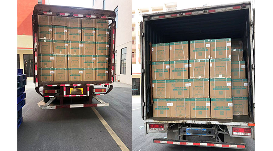 實況圖！金環(huán)電器完成國內(nèi)某知名品牌迷你洗衣機(jī)裝柜發(fā)貨