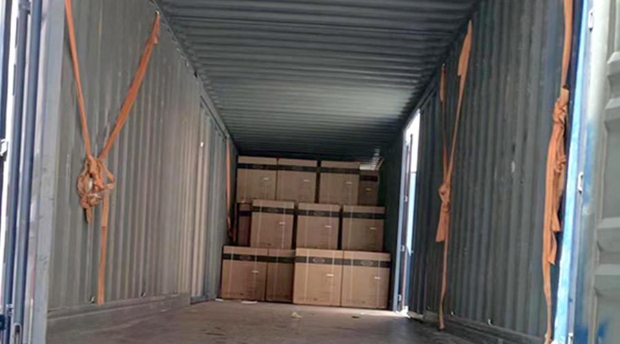 100臺(tái)12kg滾筒衣服烘干機(jī)裝柜完畢！順利出貨